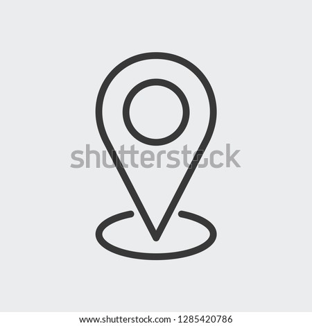 Location icon isolated on background. Map symbol modern, simple, vector, icon for website design, mobile app, ui. Vector Illustration Royalty-Free Stock Photo #1285420786