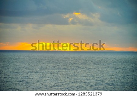 Caribbean sea ocean sun rise