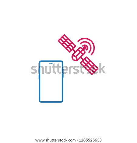 phone, location, satellite, service, signal icon. Element of mobile and smartphone icon for mobile concept and web apps. Detailed phone, location, satellite, service, signal icon