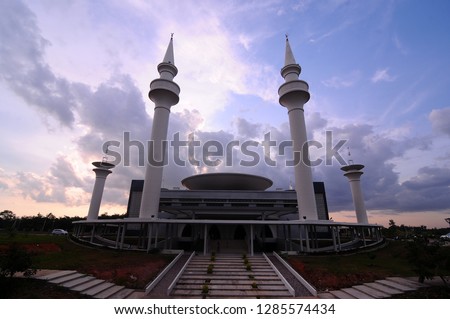 A magnificent mosque building that stands in Tabalong Regency, South Kalimantan