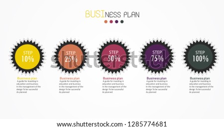 diagram Business and Education By Step 5 Stepsdesign  vector illustration