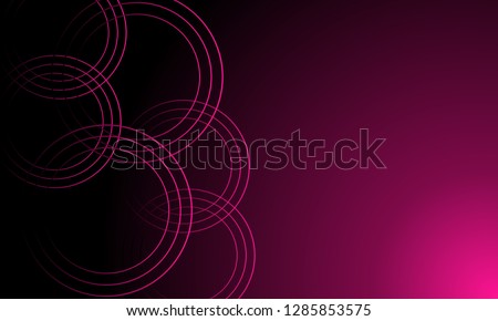 Abstract dark futuristic background with glowing neon circles.