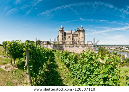 Chateau de Saumur, Loire Valley, France Royalty-Free Stock Photo #128587118
