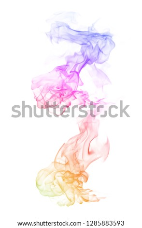 Smoke color White background