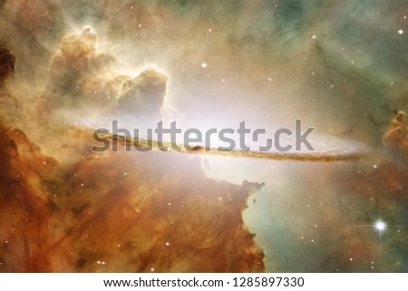 Cosmic landscape, awesome science fiction wallpaper. Elements of this image furnished by NASA