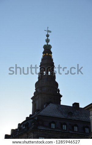 Facade of Christiansborg Palace, Copenhagen, Denmark, Scandinavia, Europe