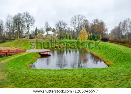 Pond in the Park in autumn
