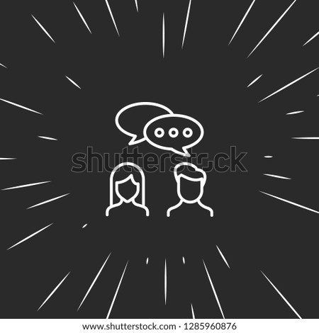 Outline conversation icon illustration isolated vector sign symbol