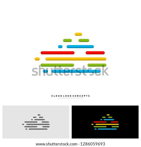 Fast Cloud Logo Design Concept Vector. Tech Cloud Logo Template Vector