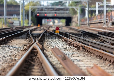 railway tracks uk Royalty-Free Stock Photo #1286076184
