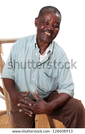 Portrait of an old african man Royalty-Free Stock Photo #128608913