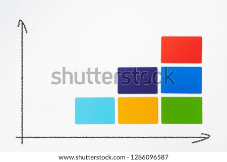 Business image using colorful cards.