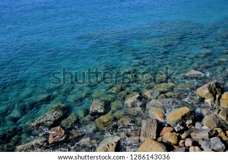 Ocean coast with rock