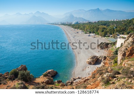 Konyaalti beach, Antalya Royalty-Free Stock Photo #128618774