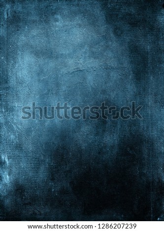 Grunge blue wall, concrete texture perfect for your design, copy space