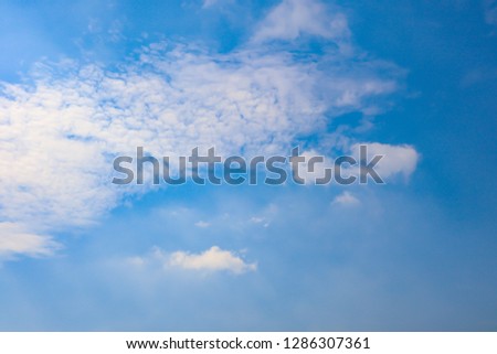 The nature of blue sky with cloud in the morning