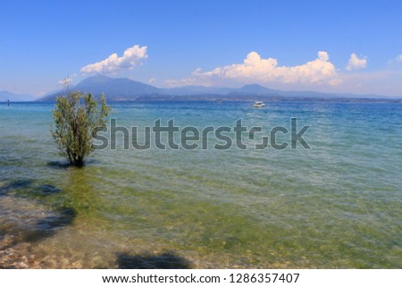 Beautiful view of Lake Garda in Italy.