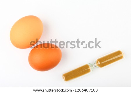 chicken eggs sand clock