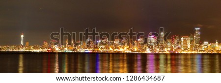 Seattle skyline from across the bay.