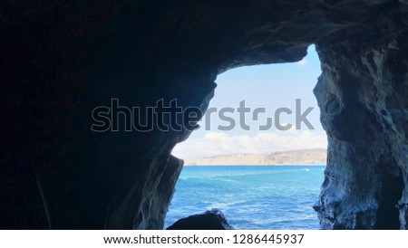 Photo of the ocean and cave in La Jolla, CA
