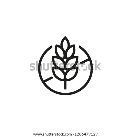 Gluten free line icon. Wheat ear, crop, bread. Diet concept. Can be used for topics like food, allergy, intolerance  Royalty-Free Stock Photo #1286479129