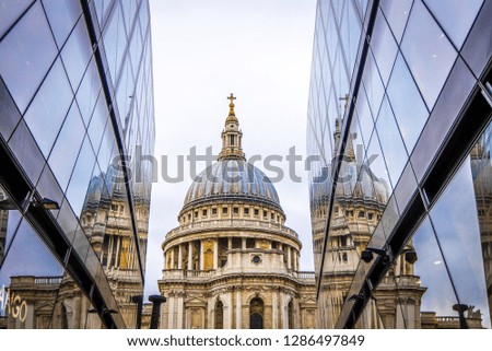 St Paul's cathedral in the cloudy day, London