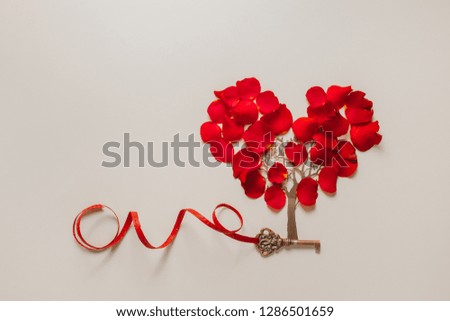 Romantic valentine love card