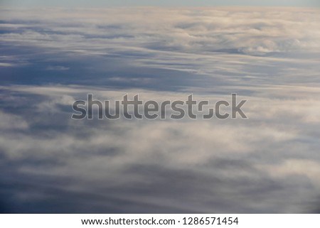 Sea cloud Beautiful photo picture view of the clouds from the airplane in the sky