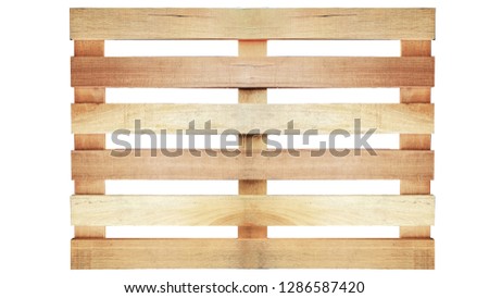 wood pallet pattern on white background in top view