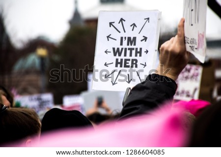 Women's march protest sign
