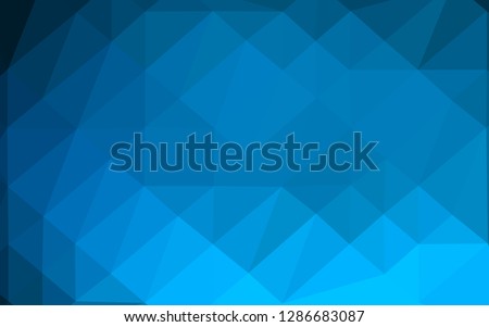 Light BLUE vector low poly cover. Colorful illustration in abstract style with gradient. Completely new template for your business design.