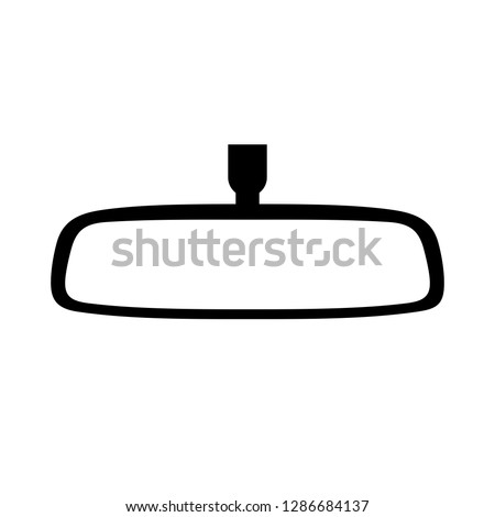 
Rear-view mirror in automobile Royalty-Free Stock Photo #1286684137