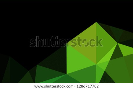 Light Green vector polygonal template. Creative geometric illustration in Origami style with gradient. Brand new style for your business design.