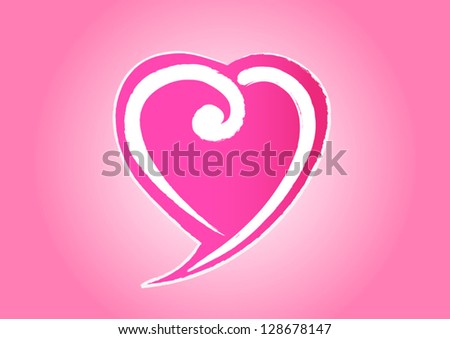 Pink heart vector