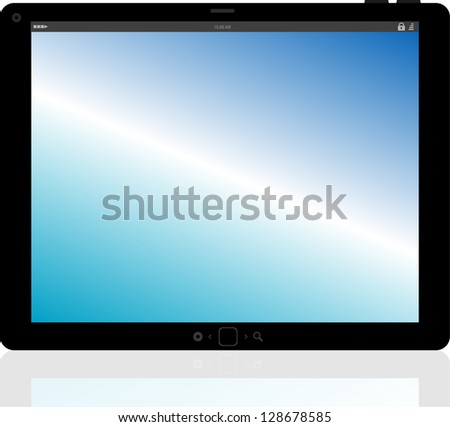 tablet pc computer with abstract background, raster