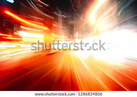 Abstract motion blur in city
