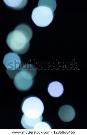 Defocused Natural Lights Bokeh. Abstract Pattern Blue Sea Navy Background