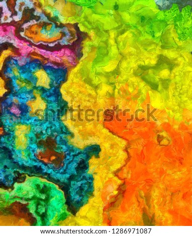 Impression abstract texture art. Artistic bright close up background. Stock. Oil painting artwork. Modern style graphic wallpaper. Macro strokes of paint. Grunge scratched pattern for design work.