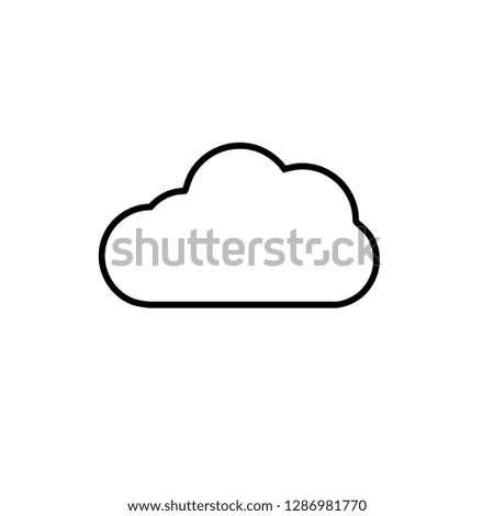 Simple cloud icon. Vector Illustration