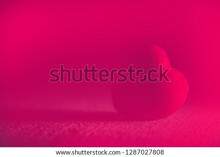 Blurry of Pink colored heart shapes on abstract background in love concept for valentines day.