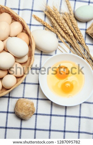 Take close-up pictures of different kinds of eggs