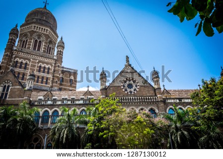Municipal Corporation of Greater Mumbai, also known as Brihanmumbai Municipal Corporation. It is India's richest municipal corporation. Mumbai photography. Monument in Mumbai. Travel in Mumbai city.