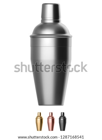 Metal cocktail shaker Royalty-Free Stock Photo #1287168541