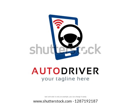 Auto Driver Logo Template Design Vector, Emblem, Concept Design, Creative Symbol, Icon