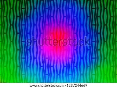 Light Multicolor, Rainbow vector cover with long lines. Blurred decorative design in simple style with lines. The pattern can be used as ads, poster, banner for commercial.