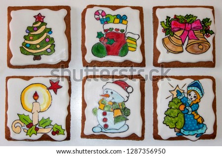 
six christmas cookies