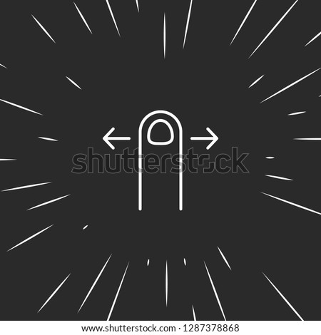 Outline finger swipe icon illustration isolated vector sign symbol