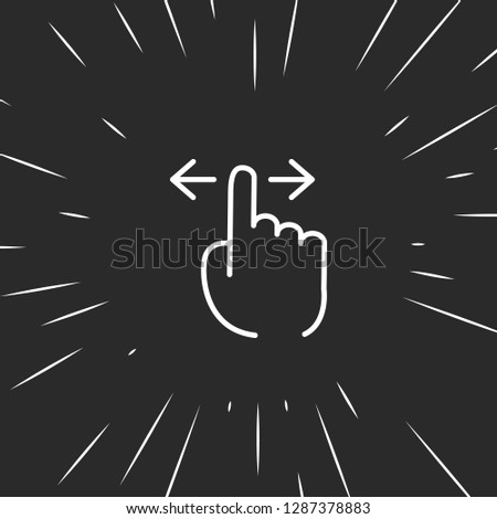 Outline finger swipe icon illustration isolated vector sign symbol