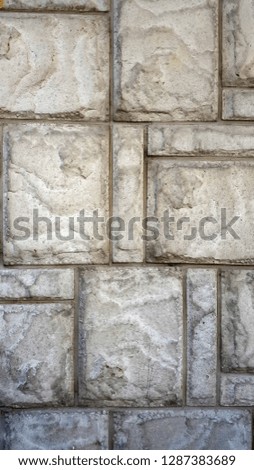 Rock. Masonry from decorative bricks