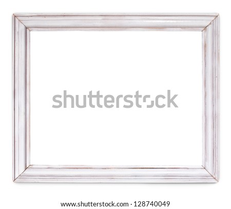 vintage frame on white background with clipping path